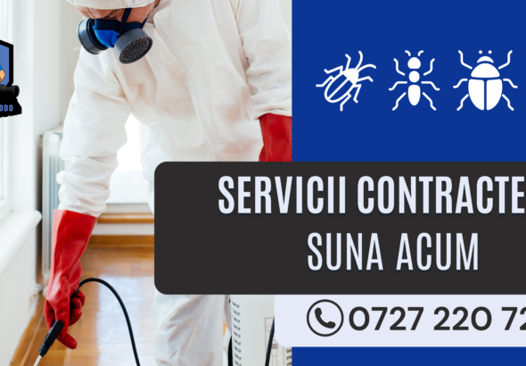White Blue Minimalist Pest Control Landscape Banner