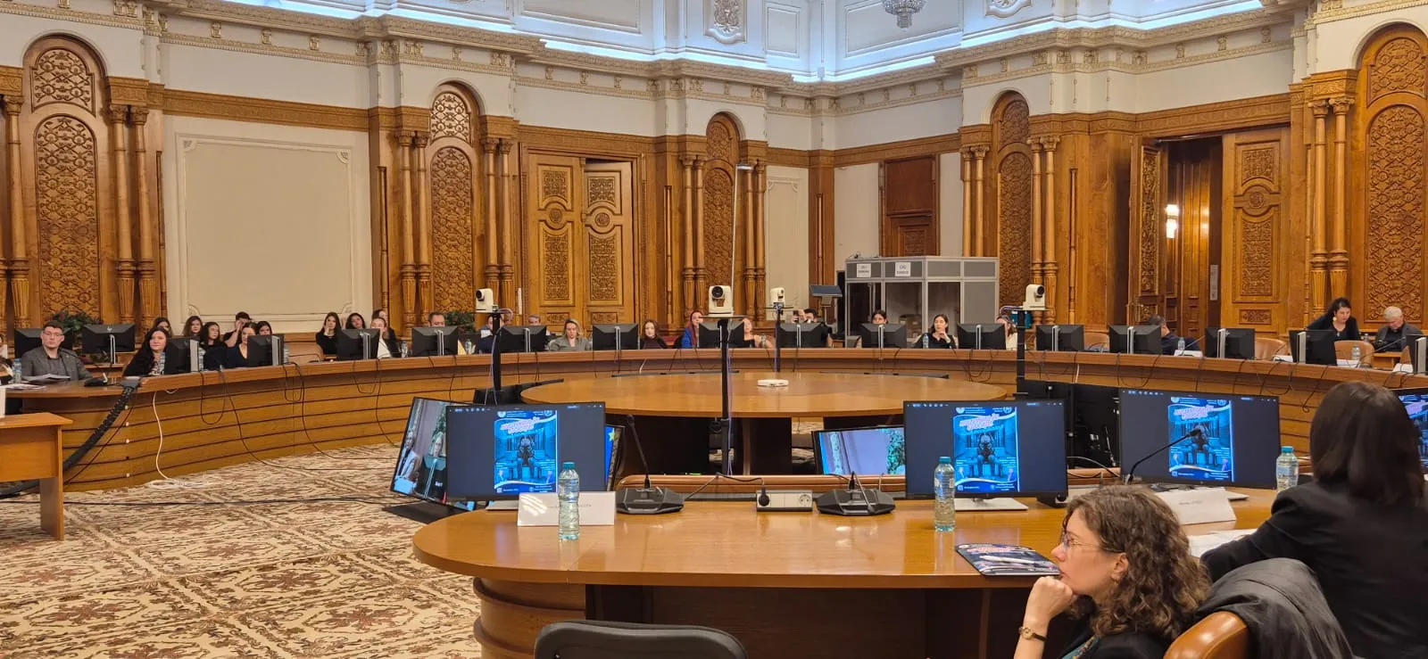 Participanți la conferința „Bullyingul în educație” din Palatul Parlamentului